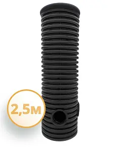 Дренажный колодец d315 h2500 с черной крышкой (отводы 110 мм) 1